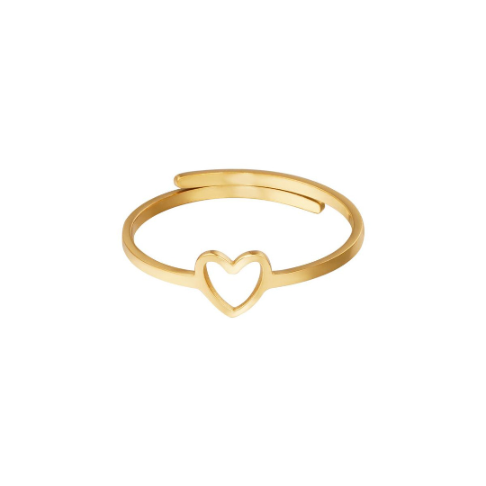 Open hart - Goud