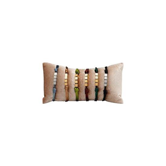 Xoxo - Satijnen armband - Goud/Zilver