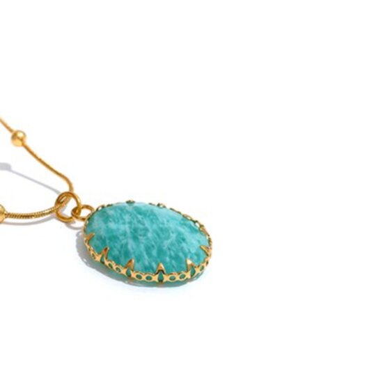 Bolletjes Ketting Amazoniet