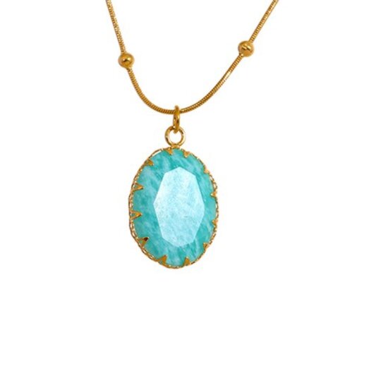 Bolletjes Ketting Amazoniet