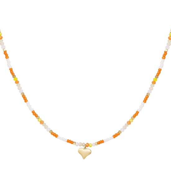 Beads Heart - Oranje/Multi