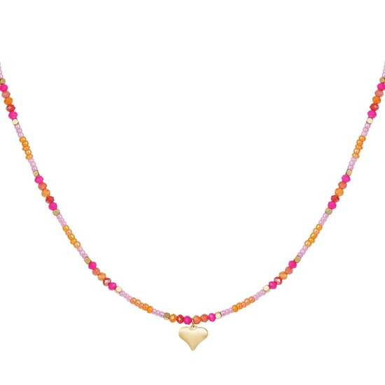 Beads Heart - Fuchsia/Multi
