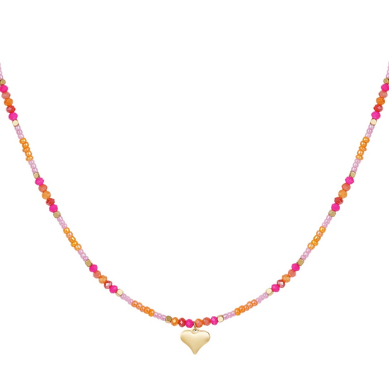 Beads Heart - Fuchsia/Multi