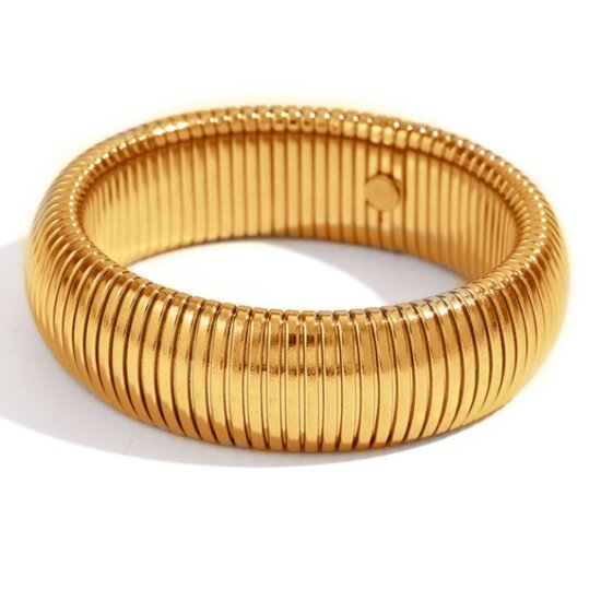 Armband ribbel Extra Large - Goud