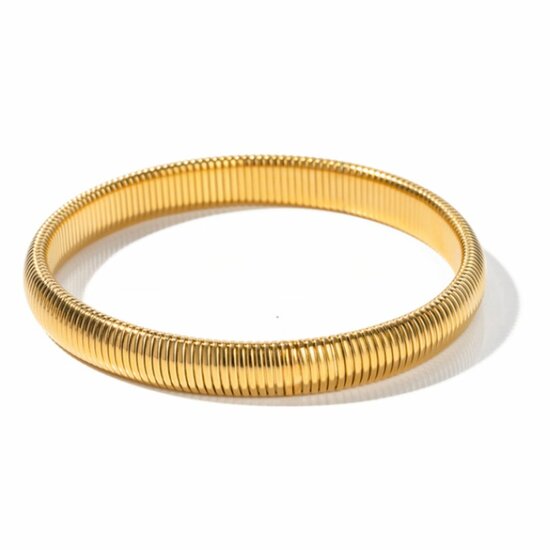 Armband ribbel Small - Goud