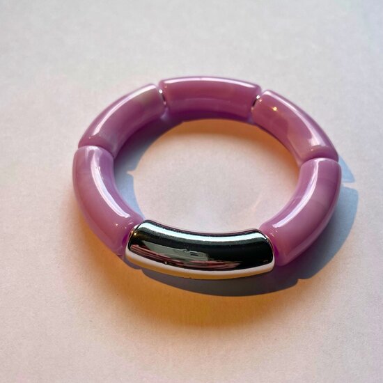 Big Tube Lila Zilver