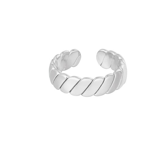 Ring gedraaid zilver