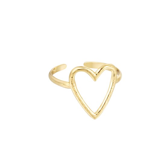 Ring Hart Bewerkt Goud