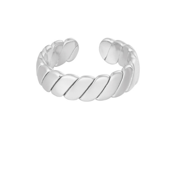 Ring gedraaid zilver