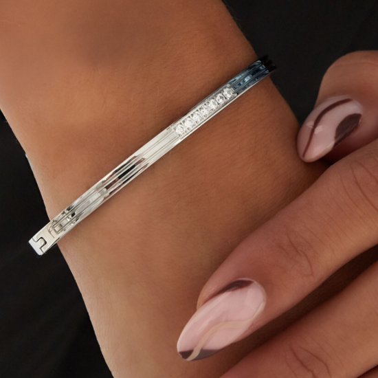 7 Sparkle Zircon Bangle - Goud