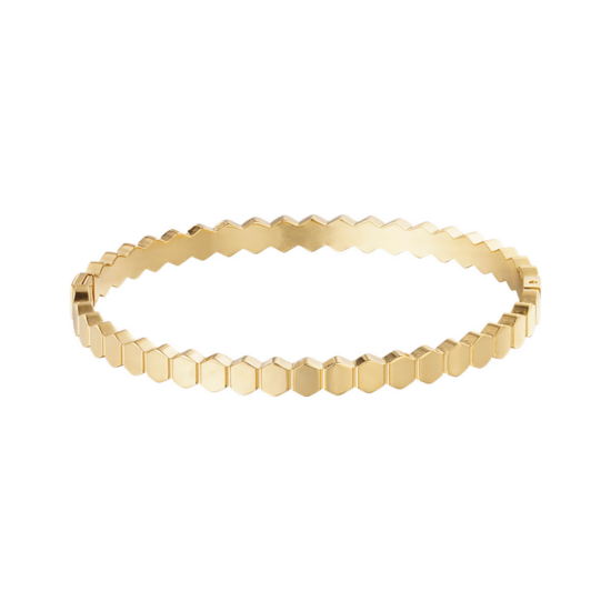 Hexagon Bangle - Goud