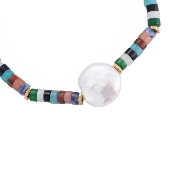 Natuurstenen armband - Goud