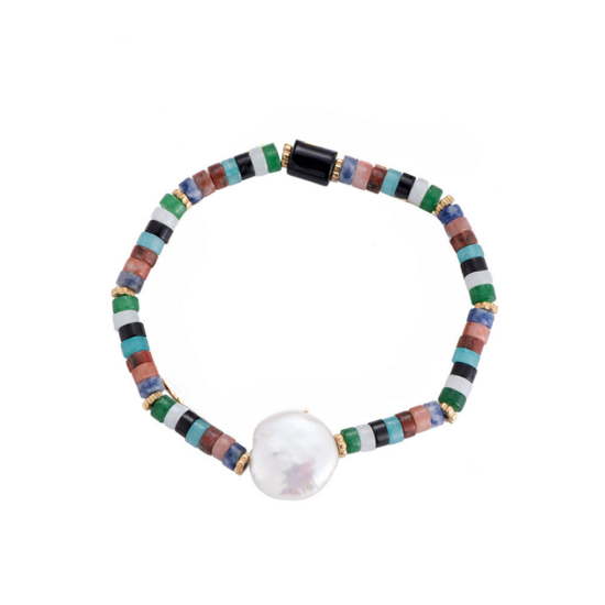 Natuurstenen armband - Goud