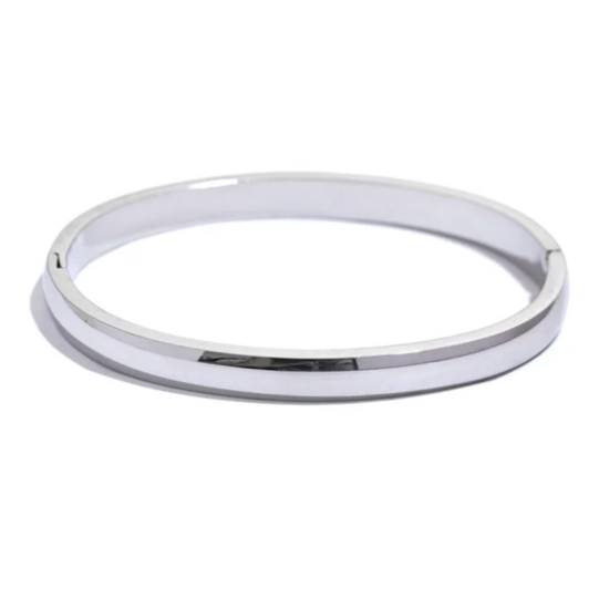 Classic Medium Bangle - Zilver