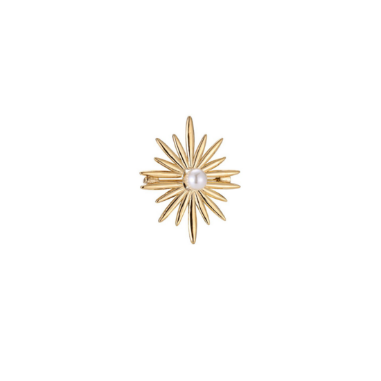 Speldje Ster Parel- Goud