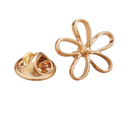Pin Bloem - Goudkleur