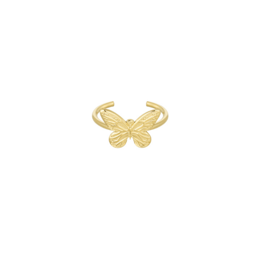 Ring Vlinder Goud