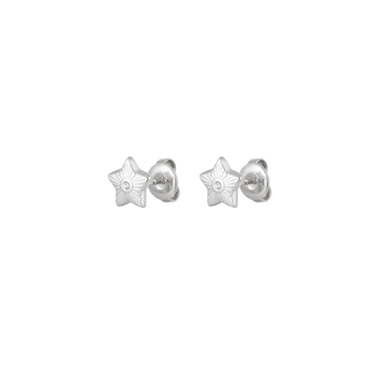  Stud Ster Zirkonia - Zilver