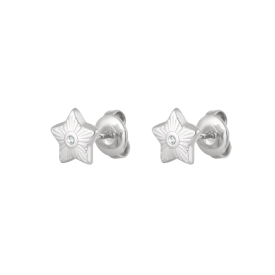  Stud Ster Zirkonia - Zilver