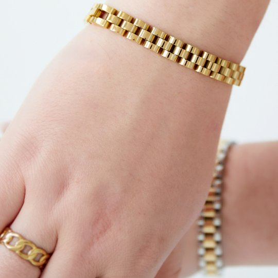 Schakelarmband Classic Small - Bicolor