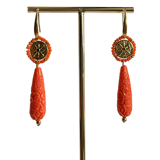 RVS oorhanger Oranje