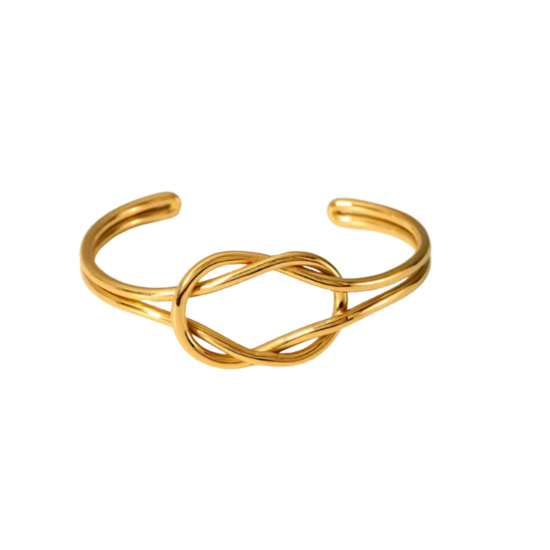 Knoop RVS goud - Small