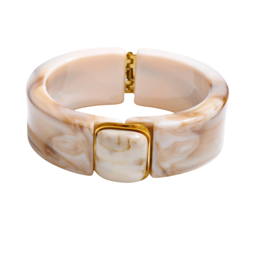 Vintage Bangle armband XL - Latte Beige