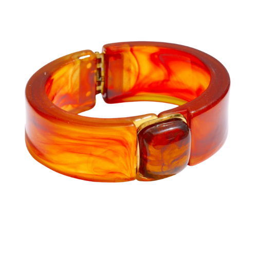 Vintage Bangle armband XL - Amber Bruin