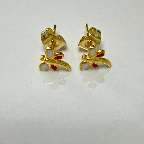Libelle - Goud - Wit/Rood