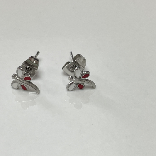 Libelle - Zilver - Wit/Rood