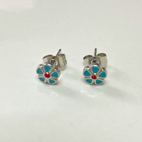 Daisy - Zilver - Licht blauw