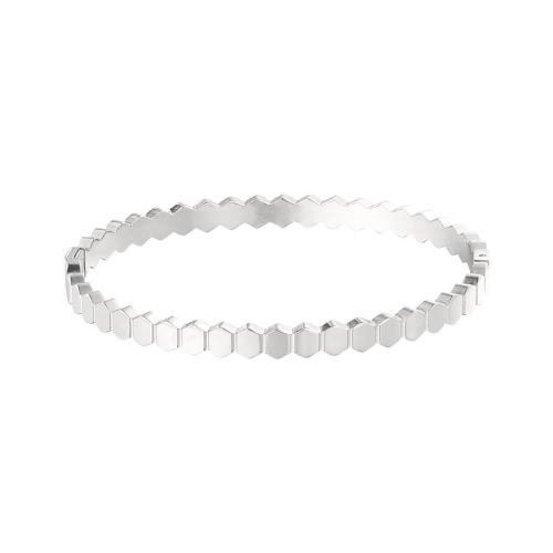 Hexagon Bangle - Zilver