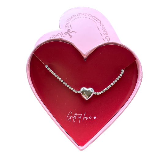 Gift of Love - Armband - Hart zirkonia - Zilver
