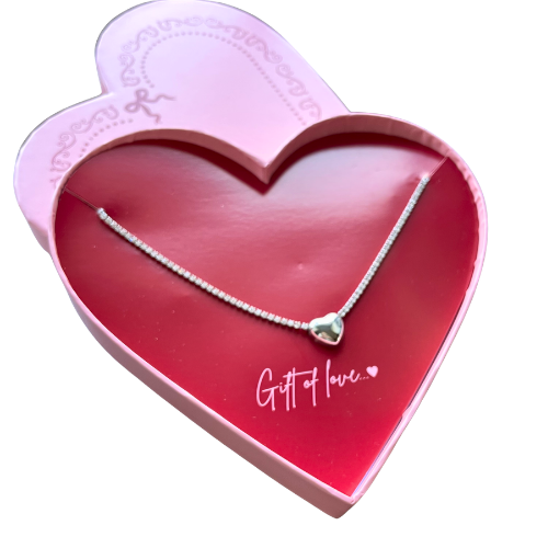 Gift of Love - Ketting - Hart zirkonia - Zilver