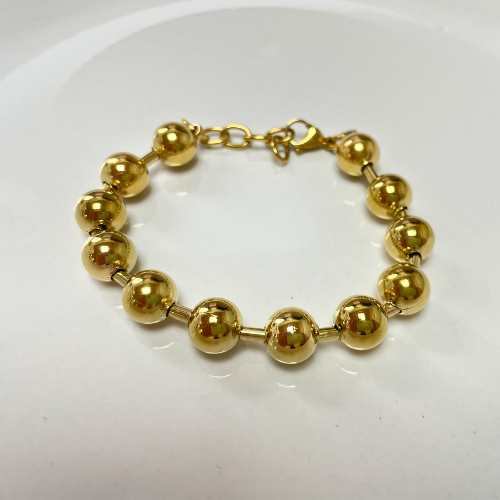 Chunky Ballchain Armband - Goud