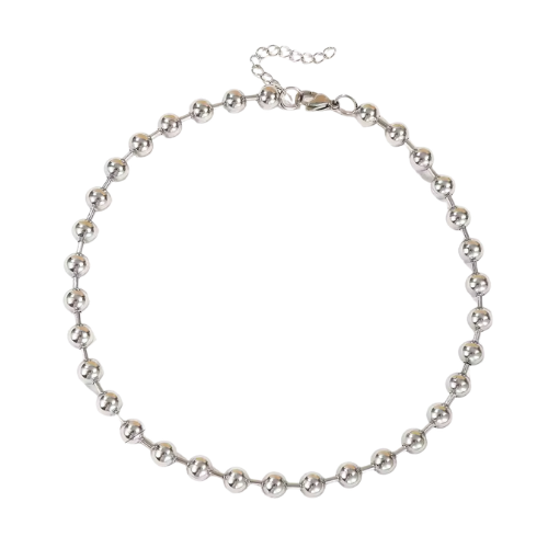 Ballchain Ketting 8mm - Zilver