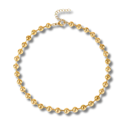 Ballchain Ketting 8mm - Goud