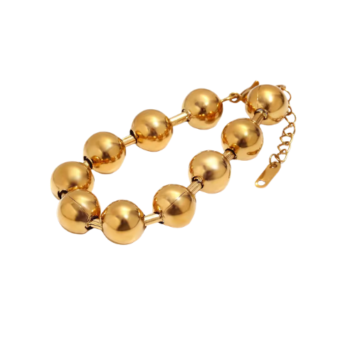 Chunky Ballchain Armband 12 mm - Goud