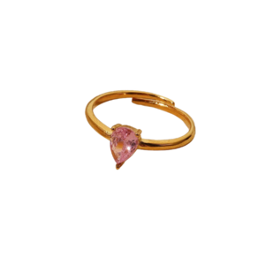 Femme ring verstelbaar rvs roze