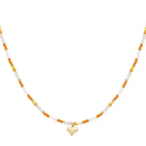 Beads Heart - Oranje/Multi