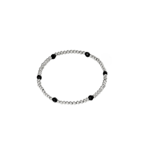 Black Beads - Zilver