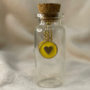 Heart - Earring in a bottle - geel