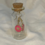 Heart - Earring in a bottle - roze