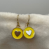 Heart - Earring in a bottle - geel_