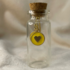 Heart - Earring in a bottle - geel_