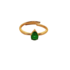 Femme ring verstelbaar rvs groen